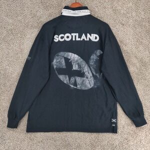 Scotland Rugby Shirt‎ Mens Medium Blue Long Sleeve Jersey Rugby Nations Polo